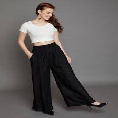 Ladies Plain Rayon Palazzo