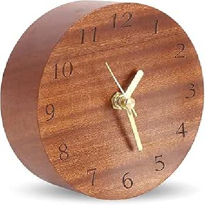 Analog Wooden Office Clock