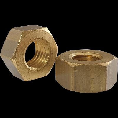 Polished Brass Hex Nuts