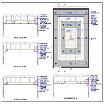 Reflected Ceiling Plan Of False Ceiling With Details