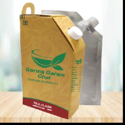 Brown Corrugated Tea Flask Printed Box 750mL