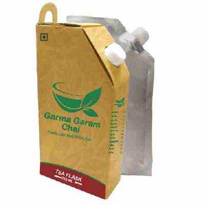 White Corrugated Tea Flask Printed Box 250Ml