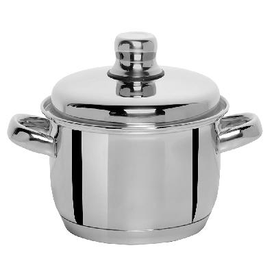 Silver Stainless Steel Casserole With Lid