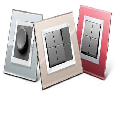 Module Fitted Metal Series Switch With Metallic Black Frame