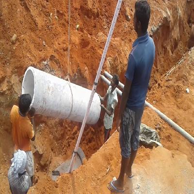 Industrial Contractor Cable laying in Hume Pipe