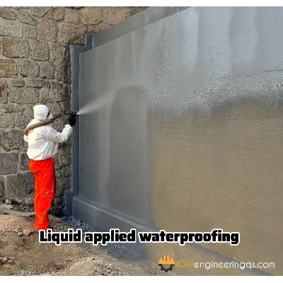 water proofing with liquid membrane