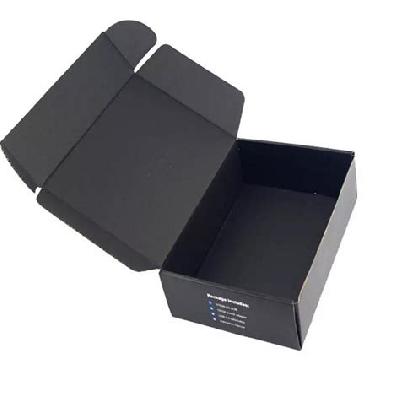 Corrugated Black T Shirt Square Box