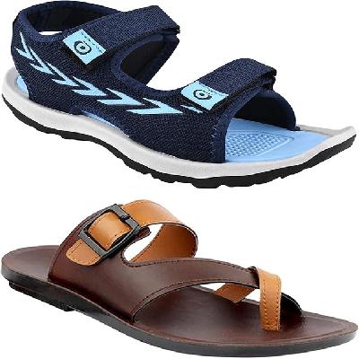 Mens Brown  Rexine Leather Sandal