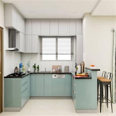 U Shaped Modular Kitchen