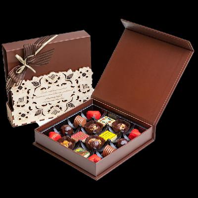 Rigid Chocolate Box 9.25 X5.75 X1.25 - 15 Cavity