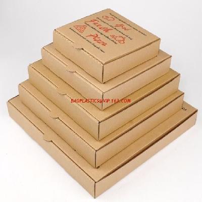 Plain Kraft Paper Pizza Packaging Box