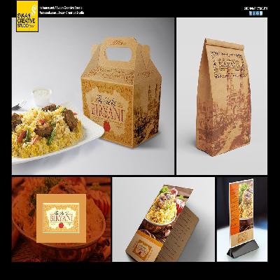 Printed Biryani Packaging Box