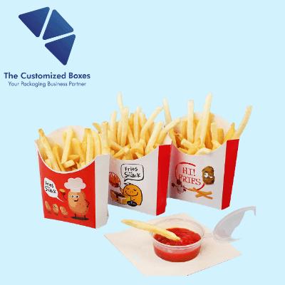 Printed French Fries Packaging Box