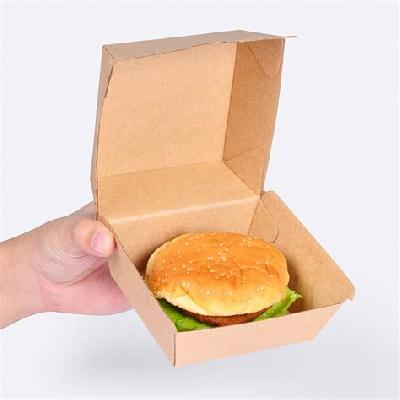 Printed Kraft Paper Burger Packaging Box