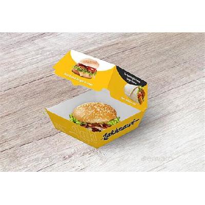 Printed Paper Burger Packaging Box