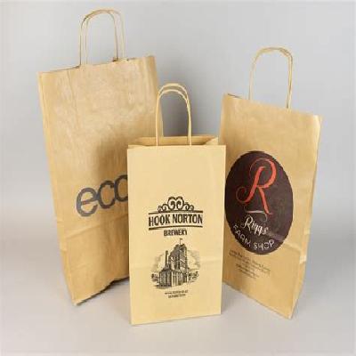 Brown Printed Paper Bag