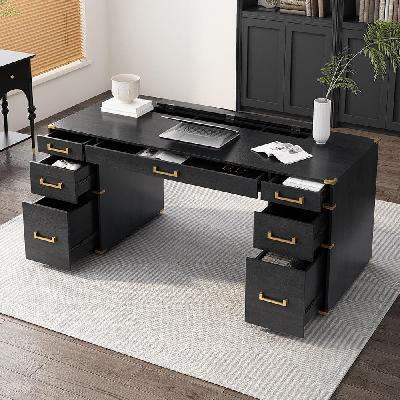 Black Color Office Table