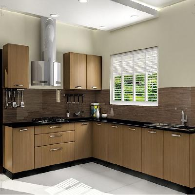 Brown Modular Kitchen