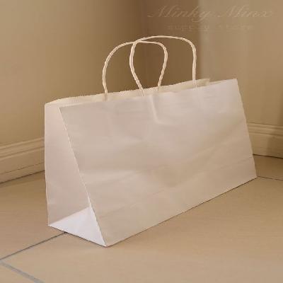 White Kraft Paper Carry Bag