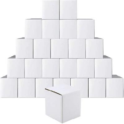 White 4X4X4 Inch Corrugated Packaging Box