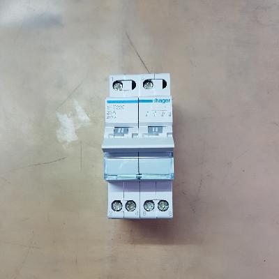 Hager 25A Double Pole Changeover MCB Switch