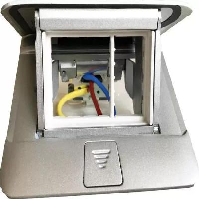 LEGRAND -3 Module Pop-Up Box - Matt Aluminium