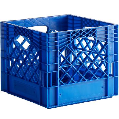 Blue Plastic Milk Crate
