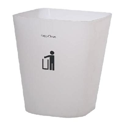 White Square Plastic Dustbin