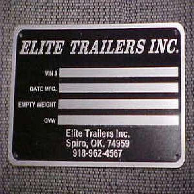 Acid Etched Aluminum Nameplate