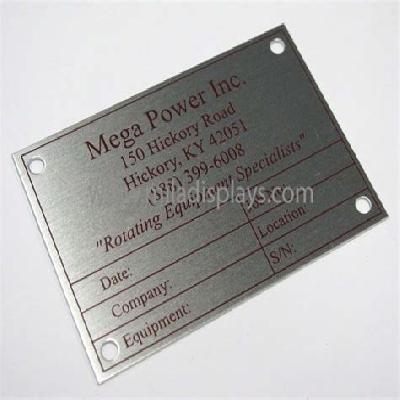 Commercial Aluminum Nameplate