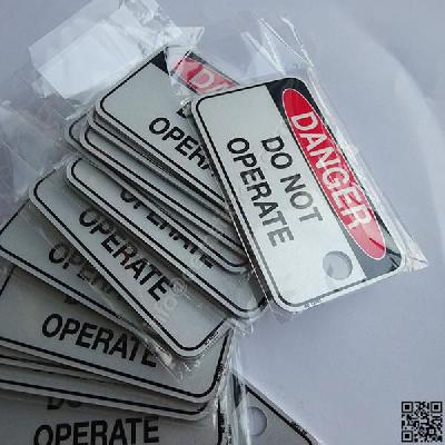 Warning Aluminum Nameplate