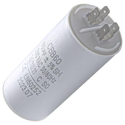 60 MFD White Dry Submersible Panel Capacitor