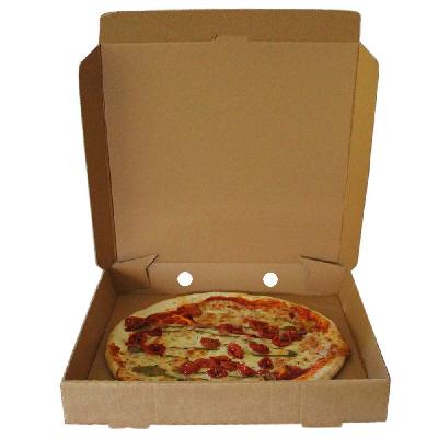 Brown Corrugated Pizza Box
