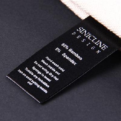 Black Satin Printed Label