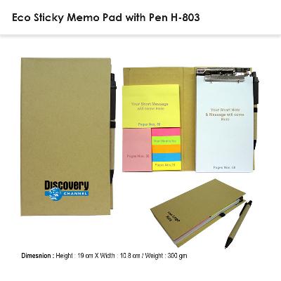 Eco Cube Sticky-Memo Pad with Stationery Holder H-802