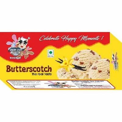 Butter Scotch Ice Cream Brick 750ML Packaging Box