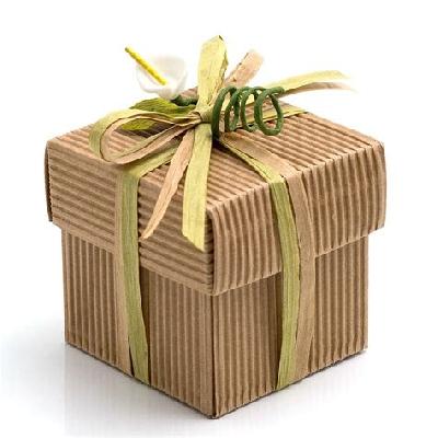 Square Brown Corrugated Box