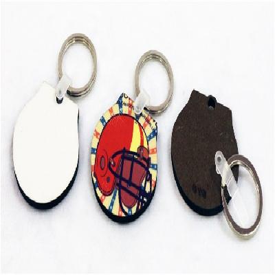 Oval Shape Sublimation Printable MDF Key Chain