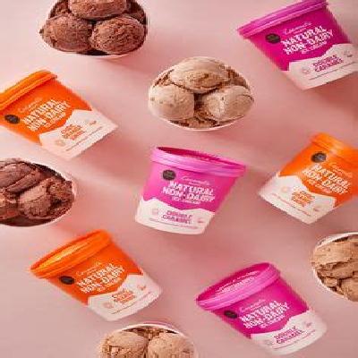 Delicious Orange Swirl Ice Cream Packaging Pouch