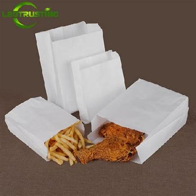 Oil Proof White Paper Bags
