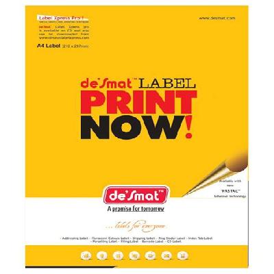 Desmat Labels A4 Sticker