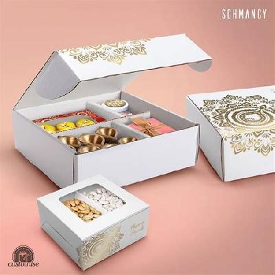 Rigid Diwali Gift Box with Partition