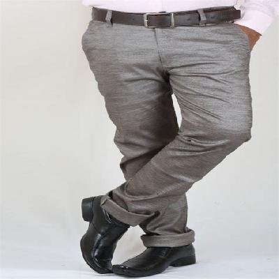 Men Gray Cotton Trouser