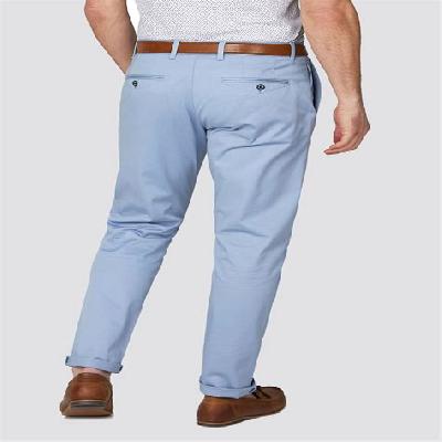 Men Light Blue Cotton Trouser