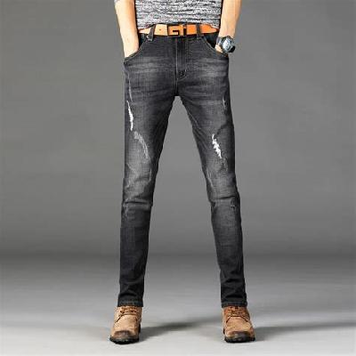 Men Pencil Fit Denim Jeans
