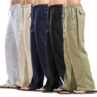 Mens Causal Cotton Trouser