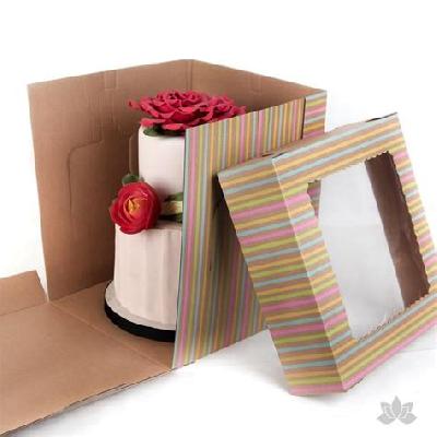 Printed Two Sided Window Cake Box