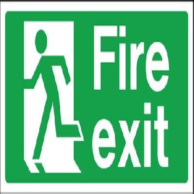 Fire Exit Left Sign Laminated Banner