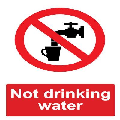 No Drinking or Eating Aqua Safety Sign Board