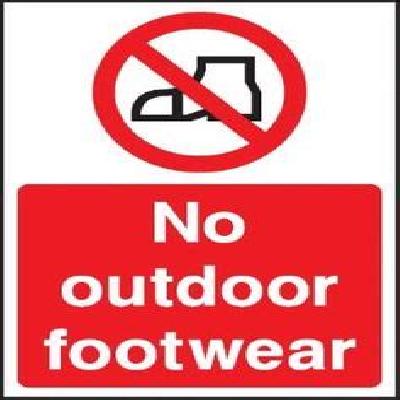 No OutDoor Footwear Aqua Safety Sign Board
